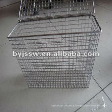 Crimped Stainless Steel Wire Mesh Basket With A Lid